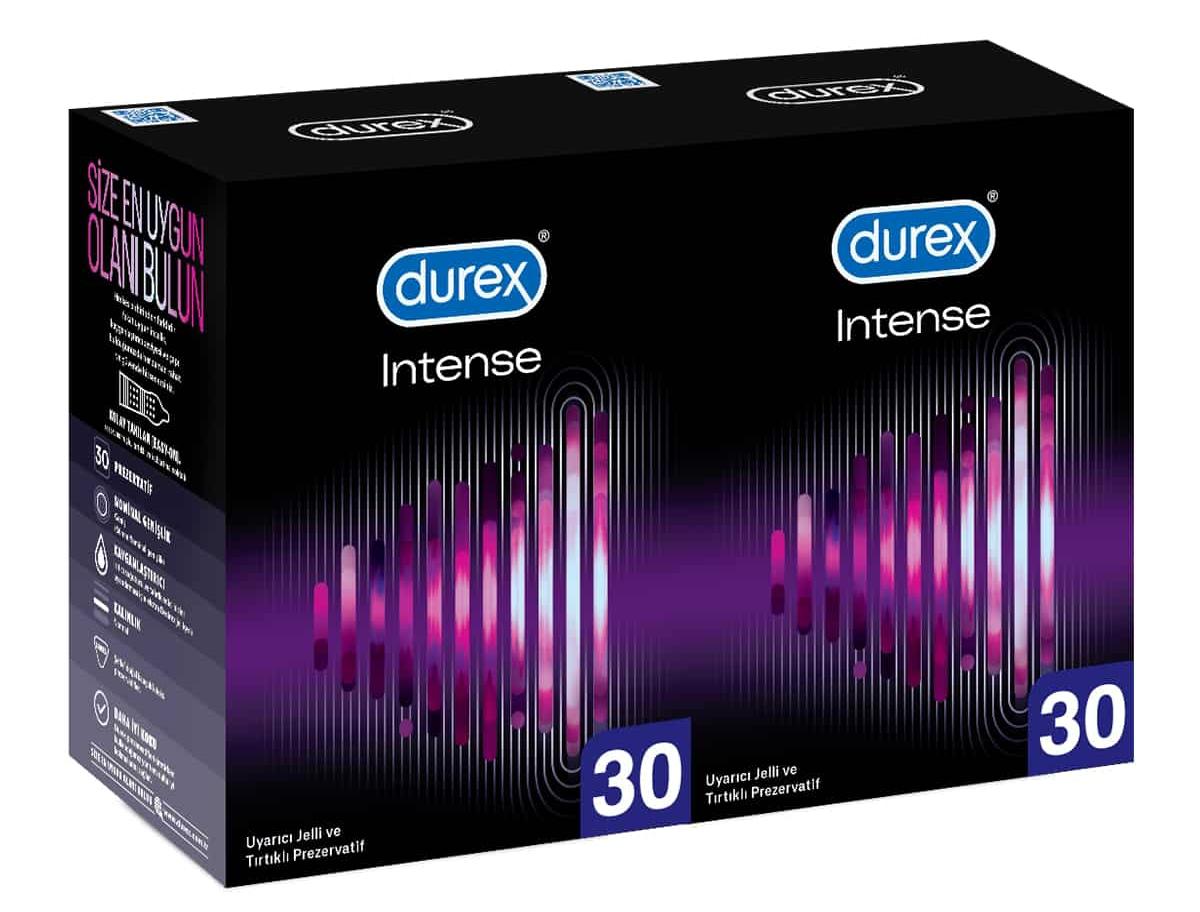 Durex Intense Uyarıcı Prezervatif 30 lu x 2 Adet (60 Adet)