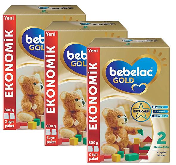 Bebelac Gold 2 Devam Sütü 800 gr x 3 Adet