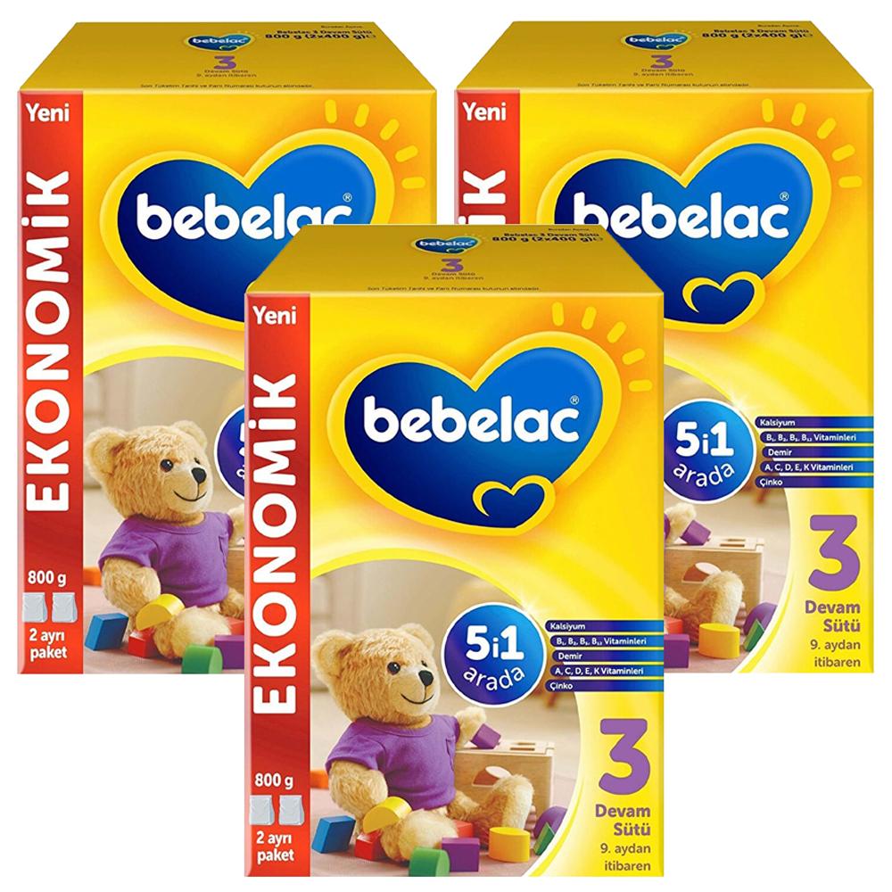 Bebelac 3 Devam Sütü 800 gr x 3 Adet