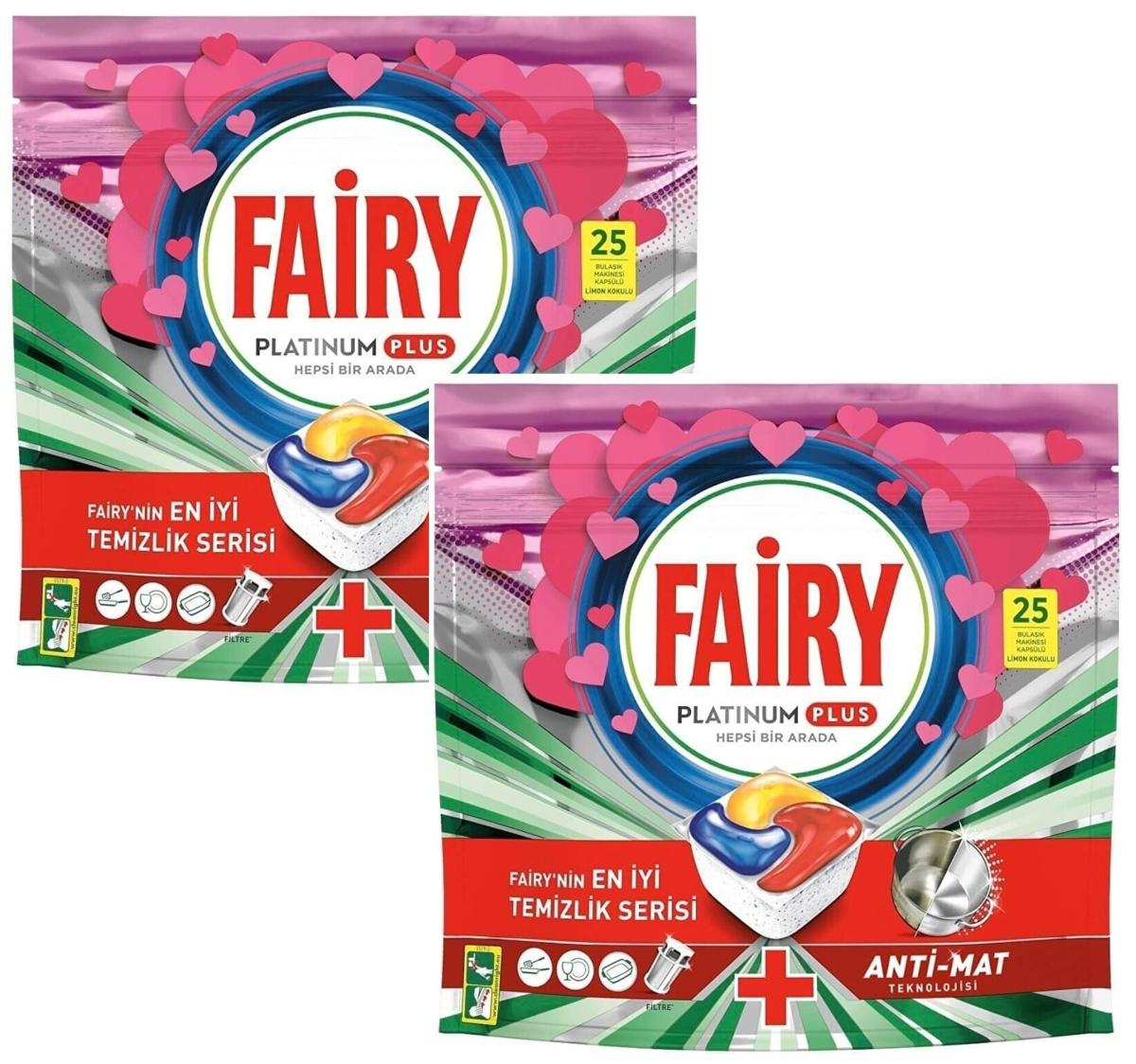 Fairy Platinum Plus 50 Yıkama Tablet Bulaşık Makinesi Deterjanı 2x25 ...