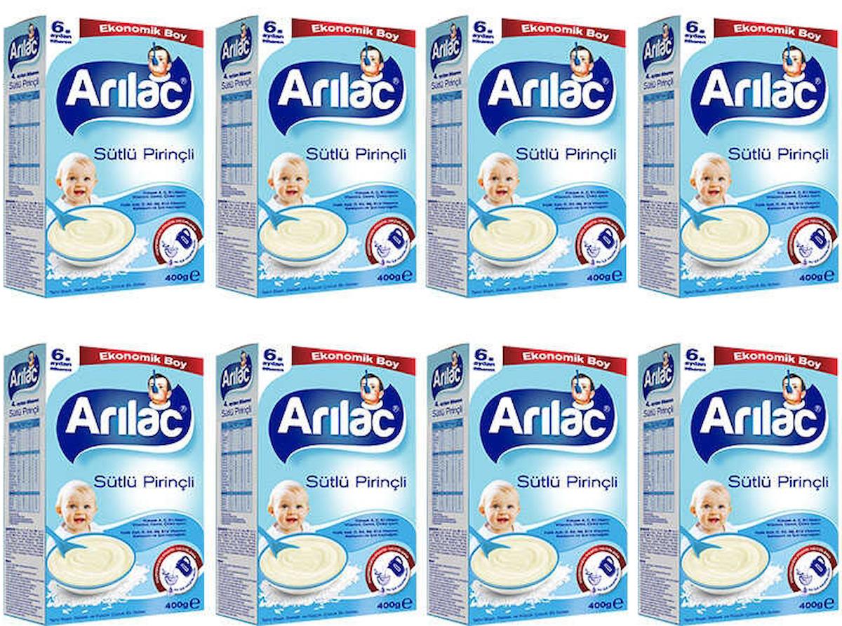 Arılac Instant Ek Gıda Sütlü Pirinçli 400 gr x 8 Adet