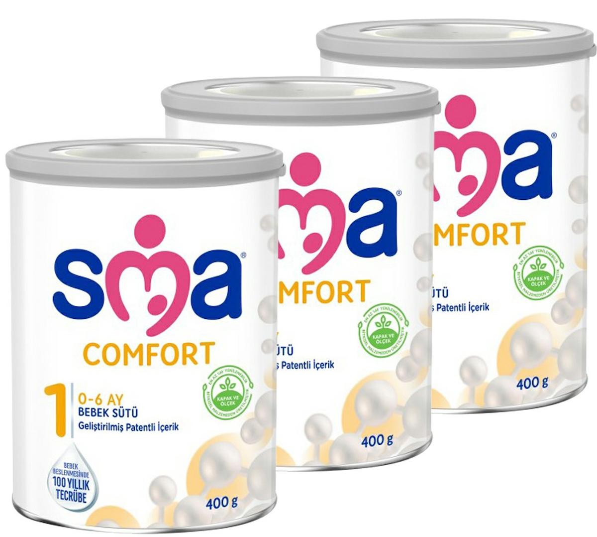 SMA Comfort 1 Prebiyotik Bebek Sütü 3 x 400 gr