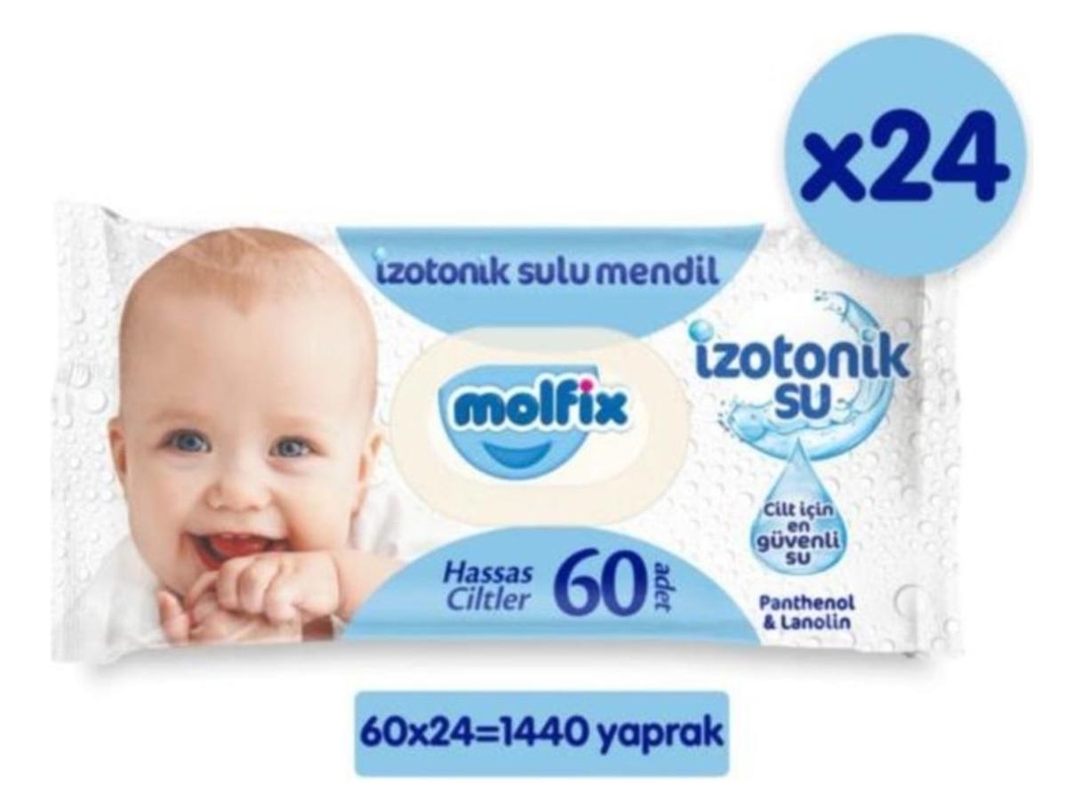 Molfix İzotonik Hassas Ciltler Islak Havlu 60lı x 24 Adet(1440 Yaprak)