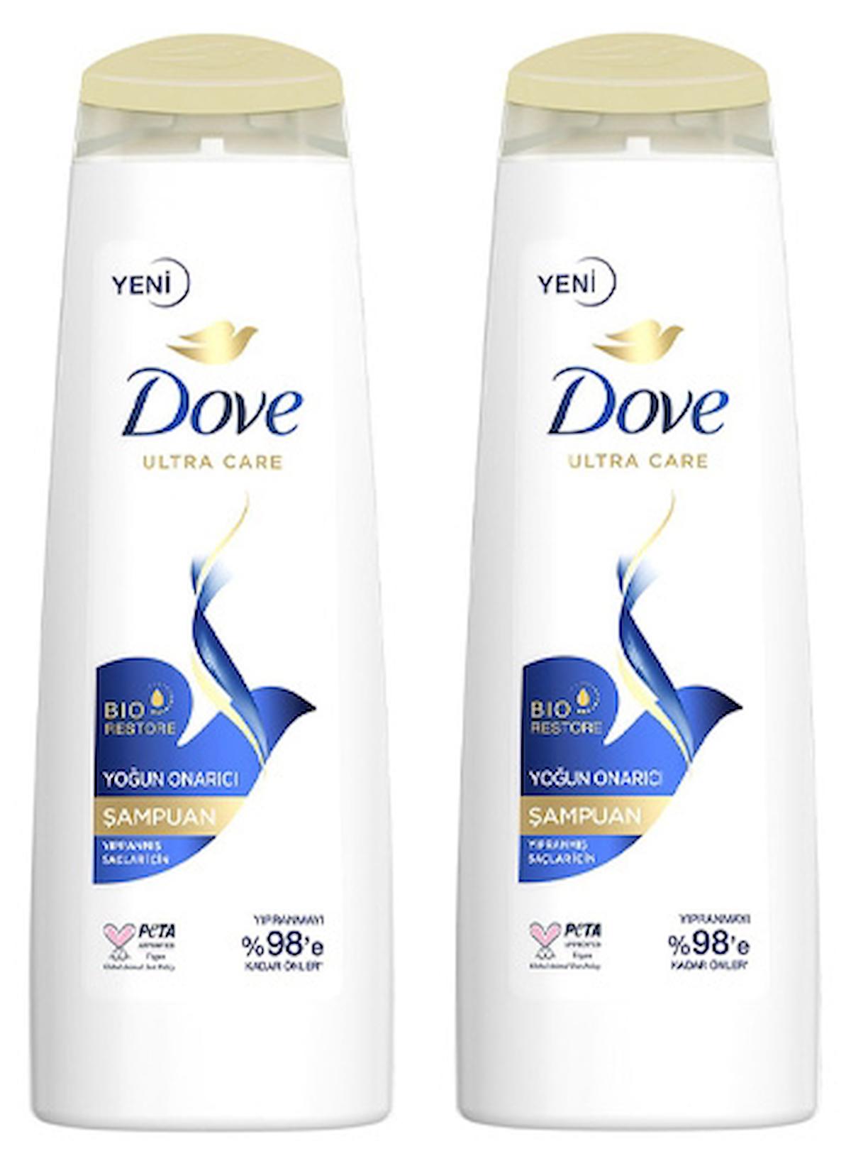 Dove Yoğun Onarıcı Yıpranmış Saçlar İçin Şampuan 400 ml x 2 Adet