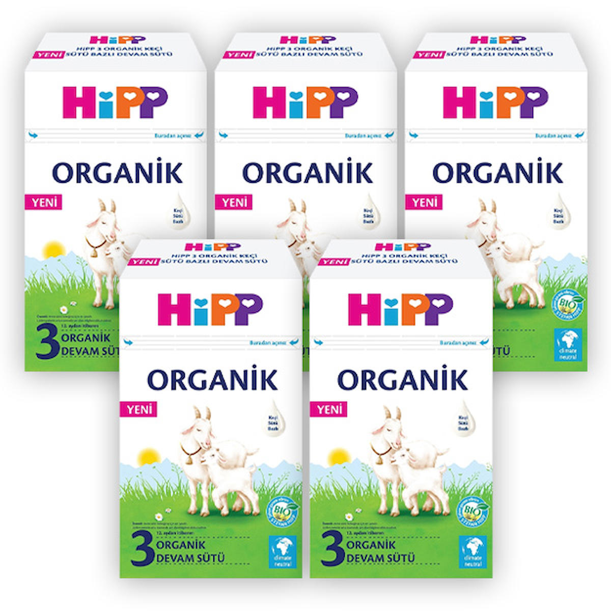 Hipp 3 Organik Keçi Sütü Bazlı Devam Sütü 400 gr 5 Adet