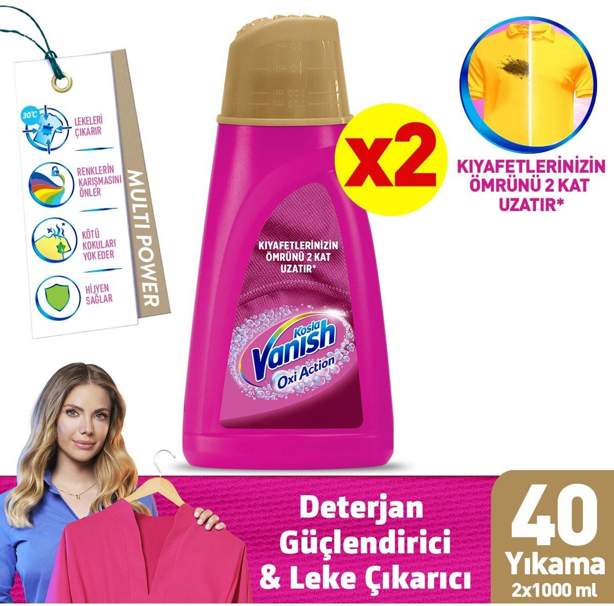 Vanish Kosla Gold Renkliler İçin Sıvı Leke Çıkarıcı 1000 ml x 2 Adet