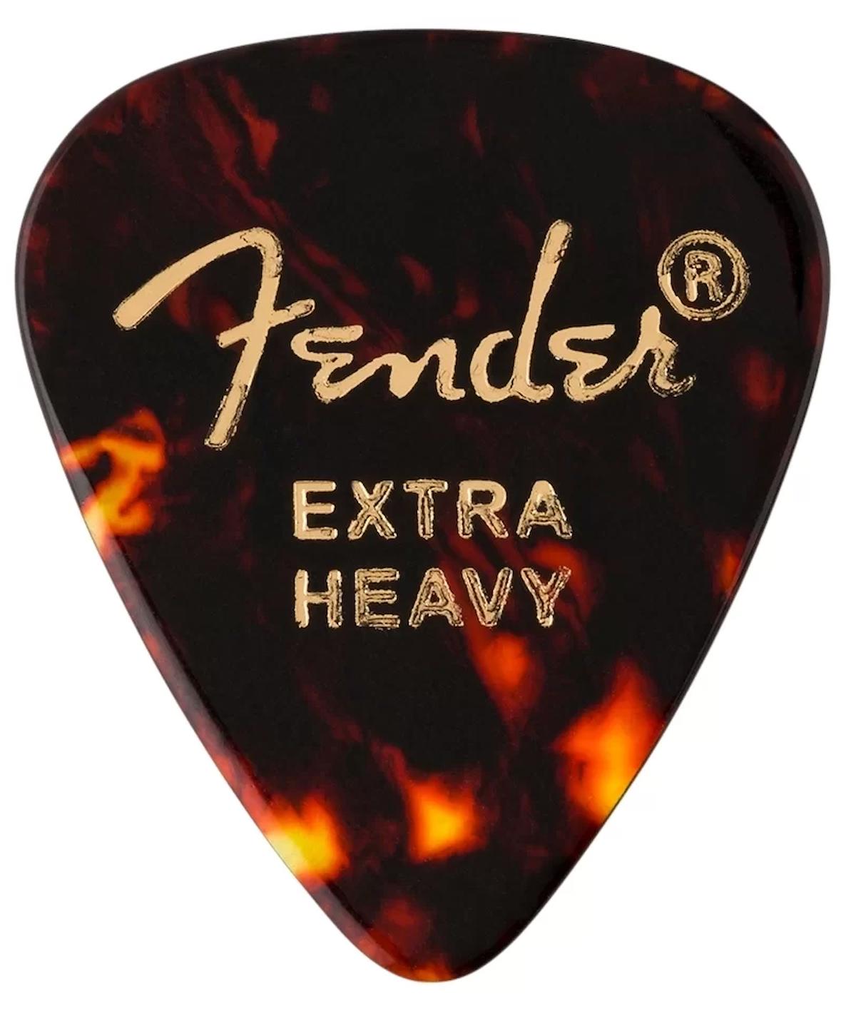 Fender Classic Celluloid Tortoise Shell 351 Shape Extra Heavy 12 Count Pena