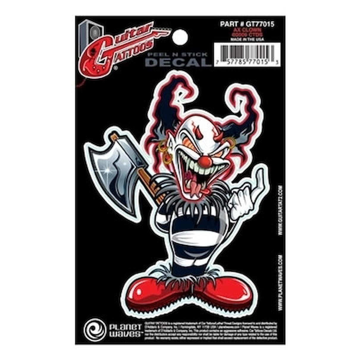 Planetwaves Gt77015 Gtr Tattoo-ax Clown :sticker