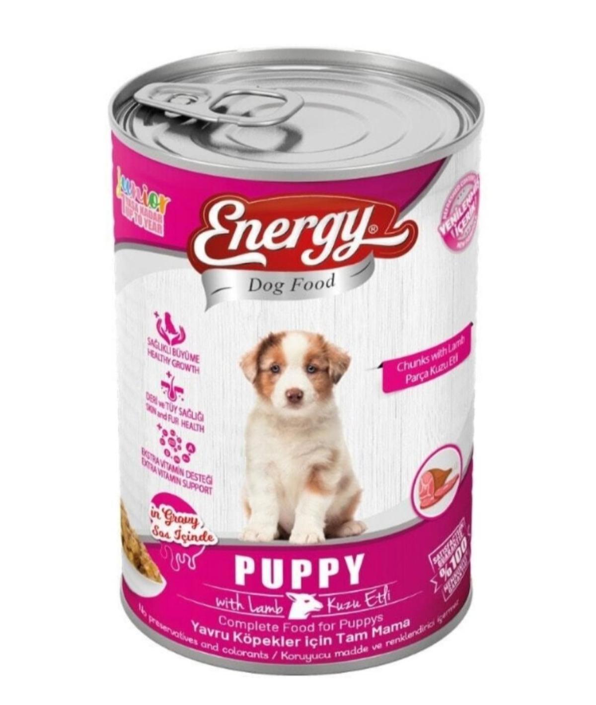 Energy Pet Food Energy Kuzu Etli Yavru Islak Köpek Konserve Maması 400 Gram 10 Adet