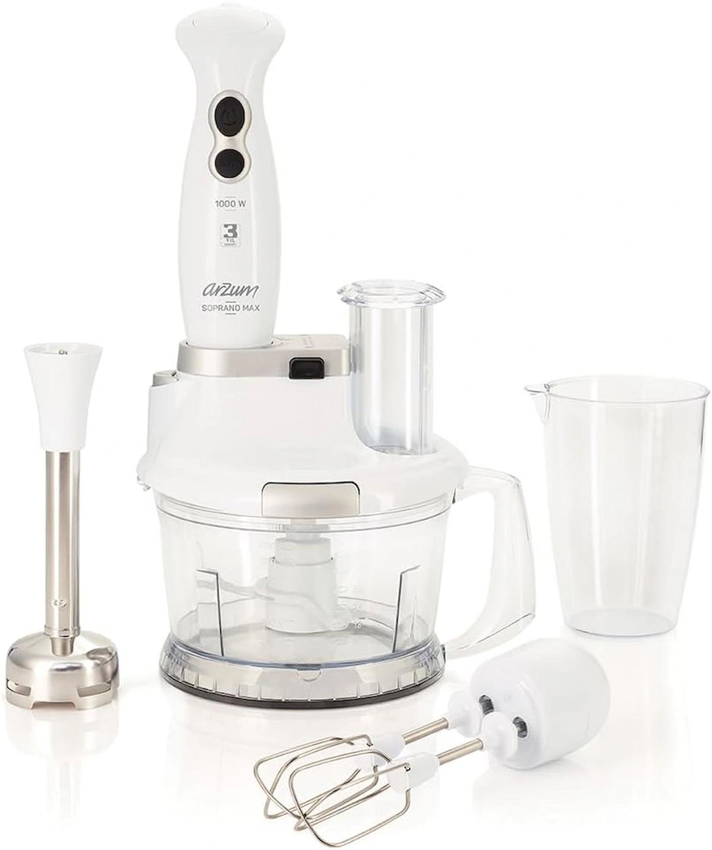 Arzum Doğrayıcı MikserDilimleme Blender Seti, 800ml ve 1.5L Hazne, 1000W