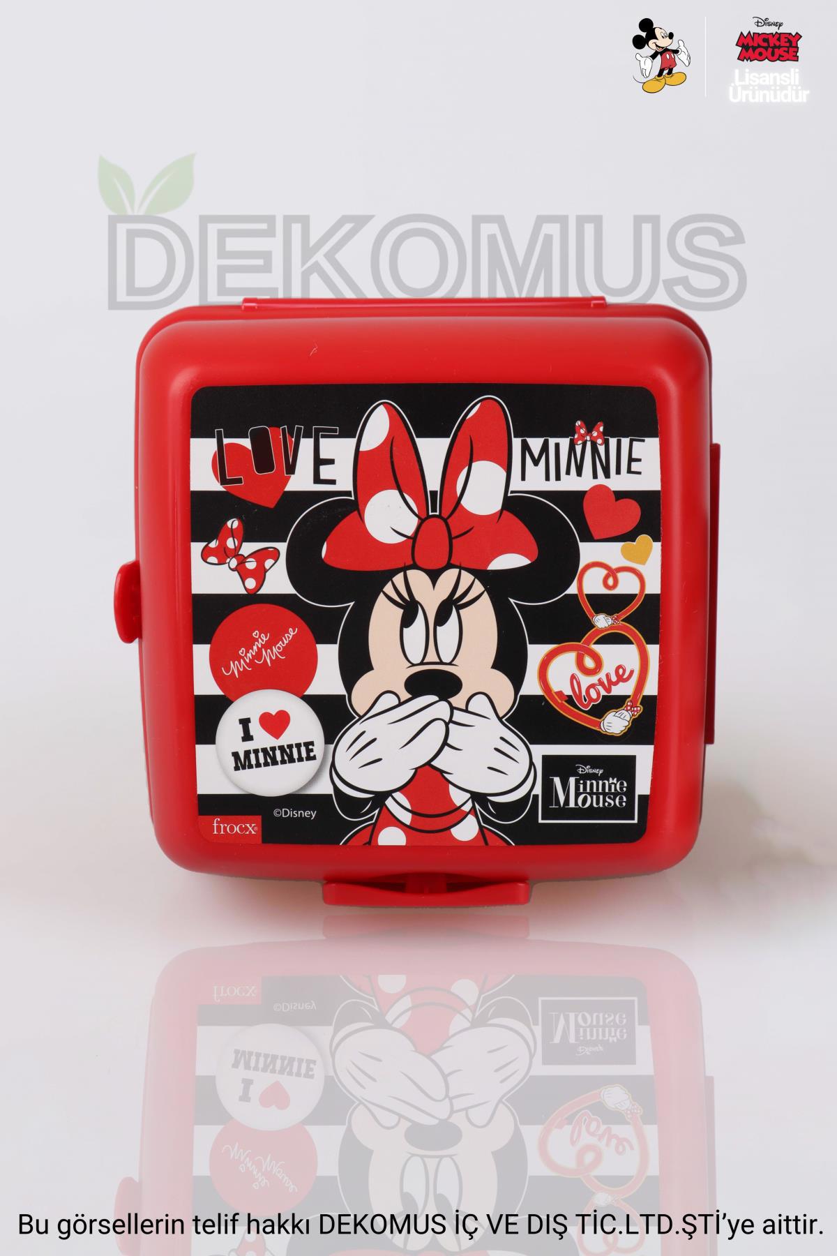 YENİ SEZON LİSANSLI MINNIE MOUSE 2 KATLI BESLENME KUTUSU / LUNCH BOX 