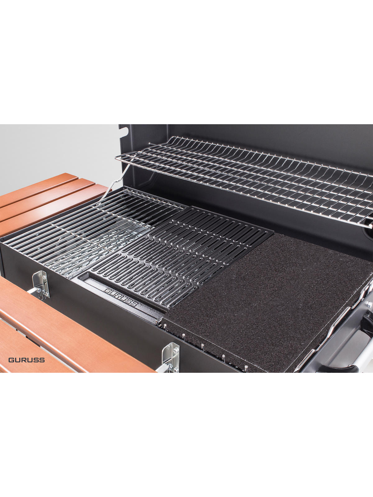 Guruss CG-075 Kömürlü Barbekü Mangal Tam Set Siyah