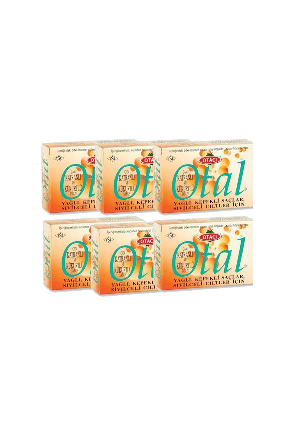 Otacı Otal Çam Katranlı-Kükürtlü Katı Sabun 6 x 80 G