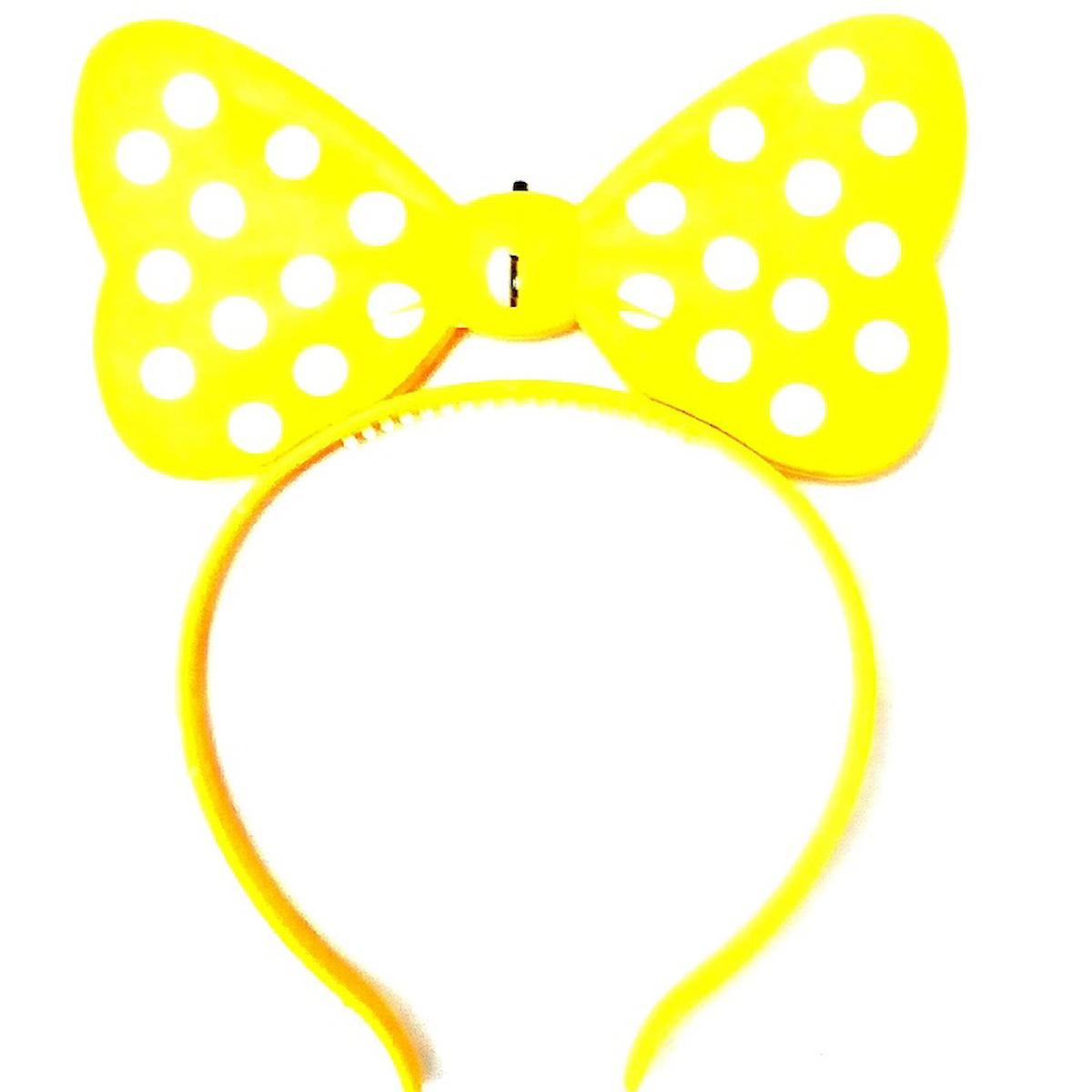 SARI IŞIKLI TAÇ YELLOW HEADBAND LED LİGHT SARI MİNNİE MOUSE IŞIKLI TAÇ SARI MİKİ TAÇ KONSER IŞIKLARI