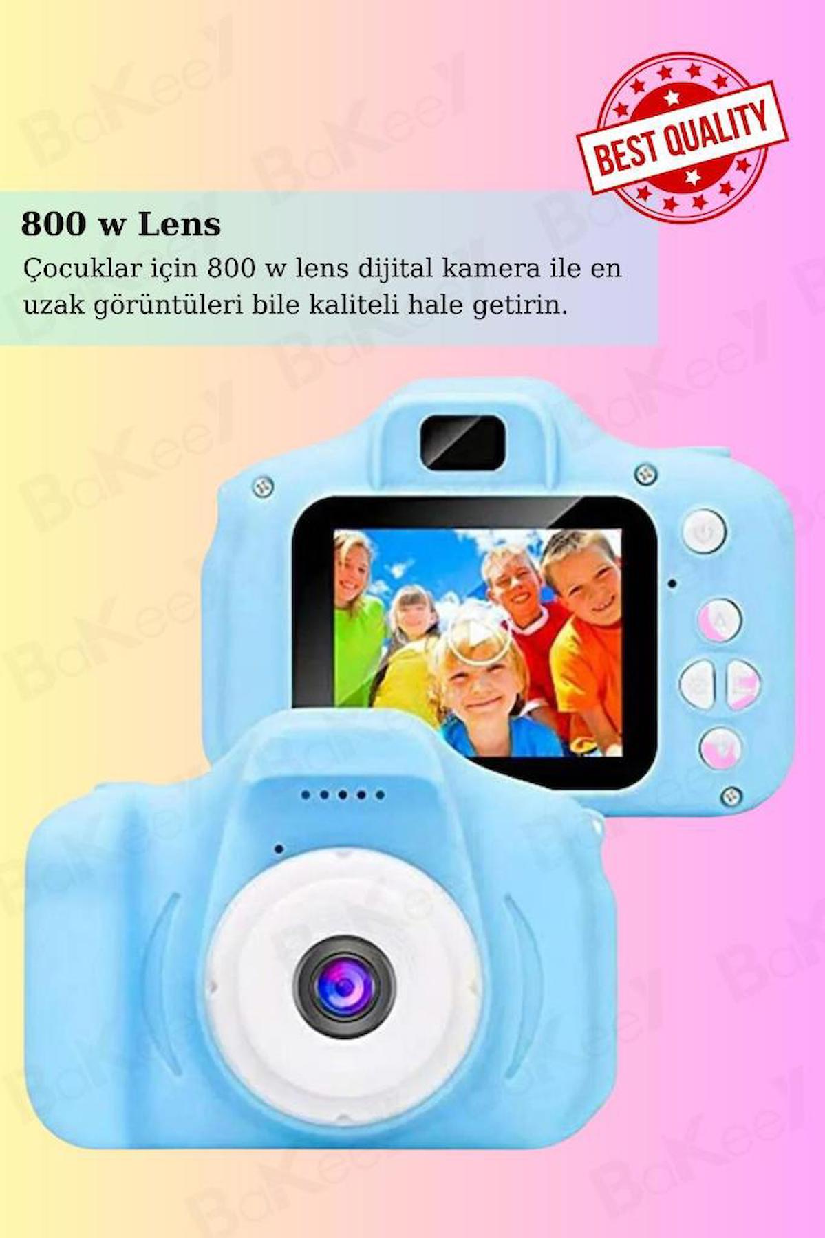 Çocuk Fotoğraf Makinesi Mini Dijital Fotoğraf Makinesi 1080p Hd Selfie Kamera