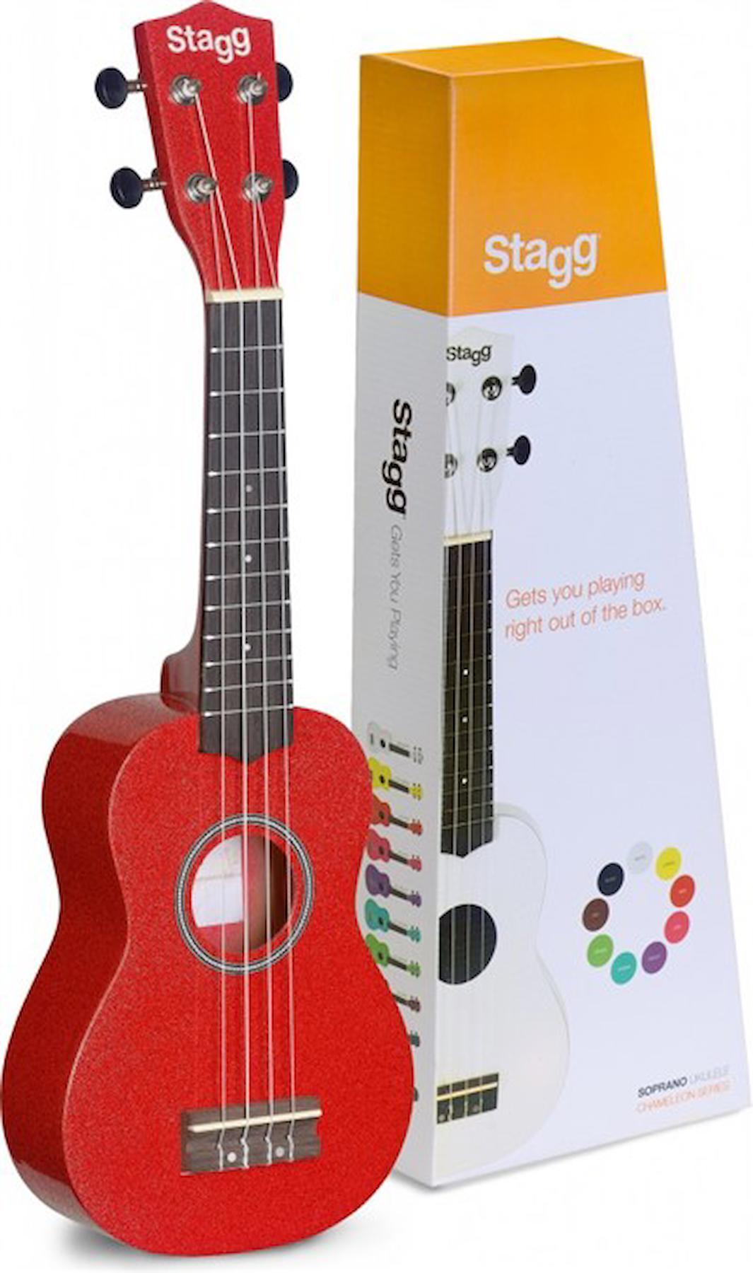 STAGG US-RED ( SOPRANO UKULELE RED+BAG)