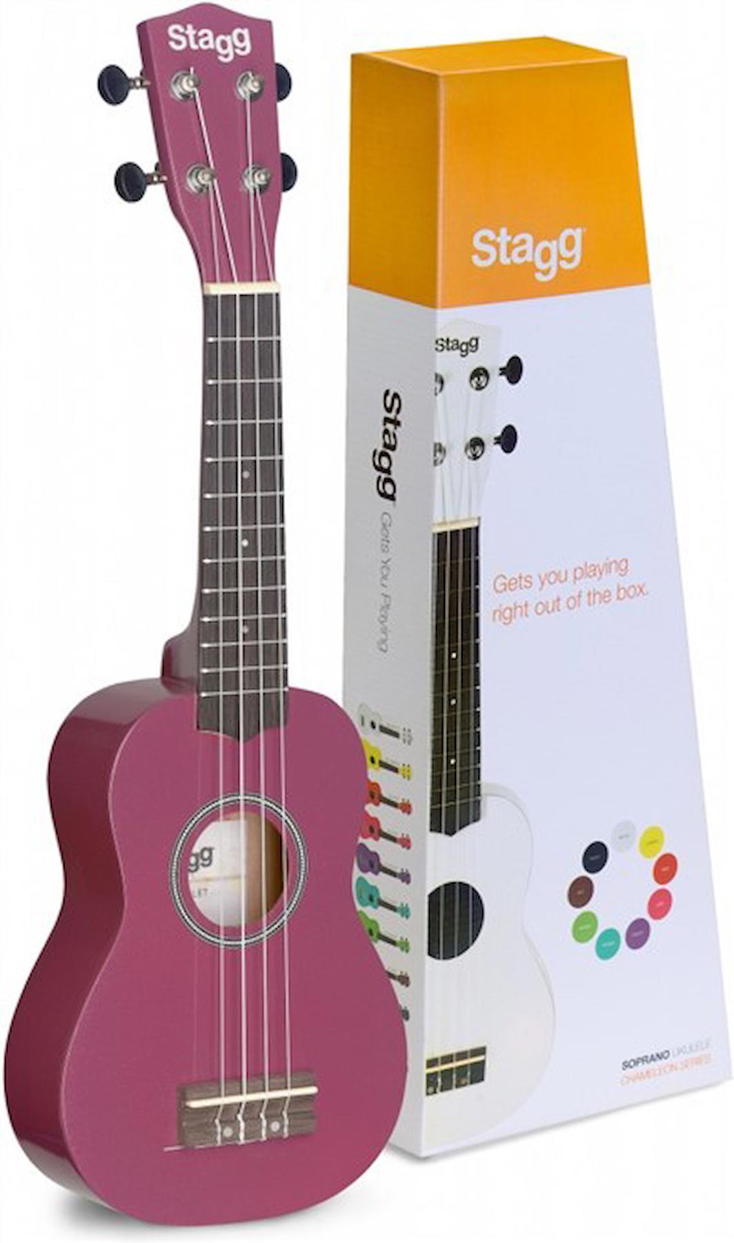 STAGG US-VIOLET (SOPRANO UKULELE VIOLET+BAG)