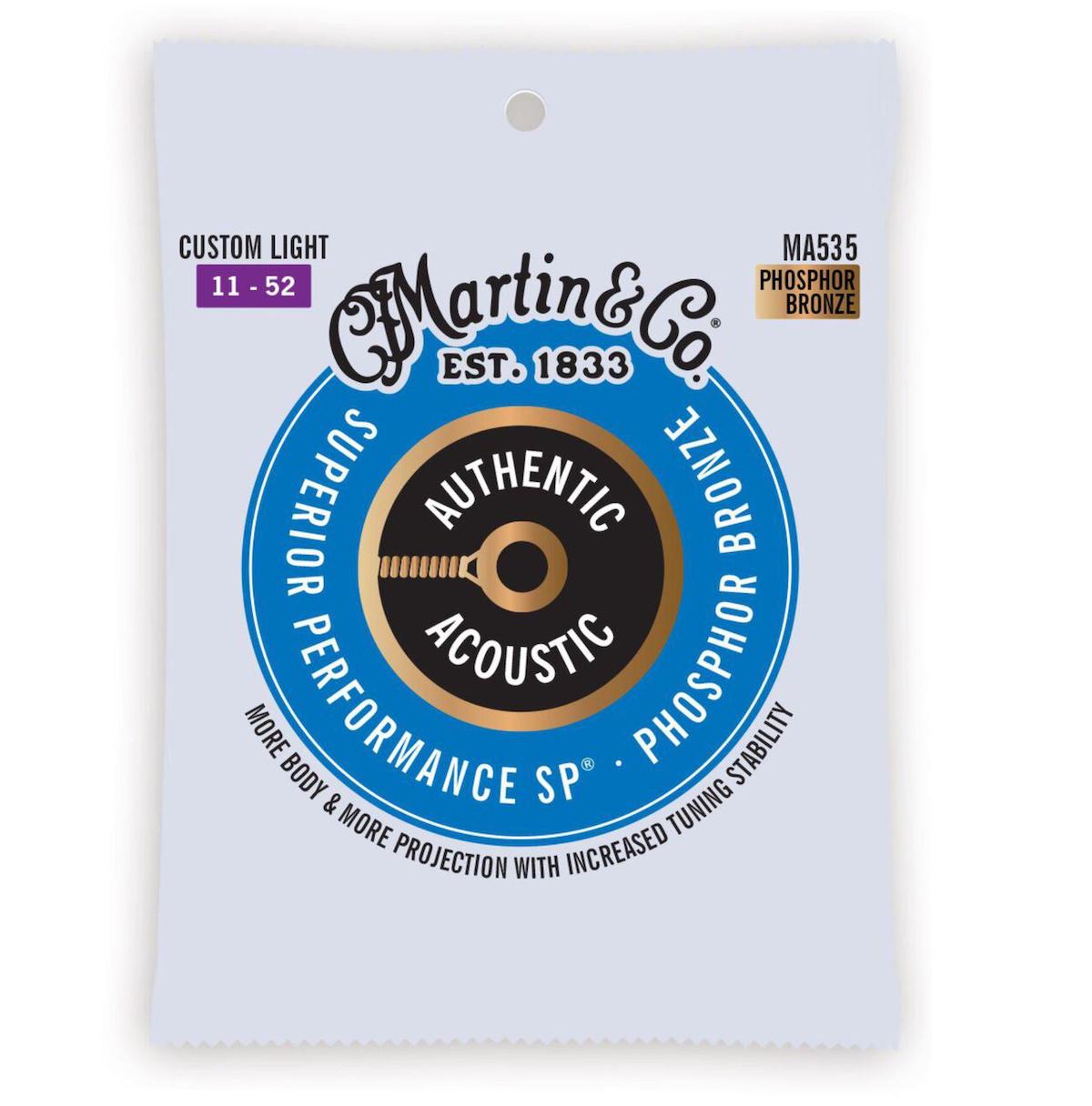 Martin MA535 Otantik Sp Custom Light Phosphor Bronz Akustik Gitar Tel Takımı (11-52)