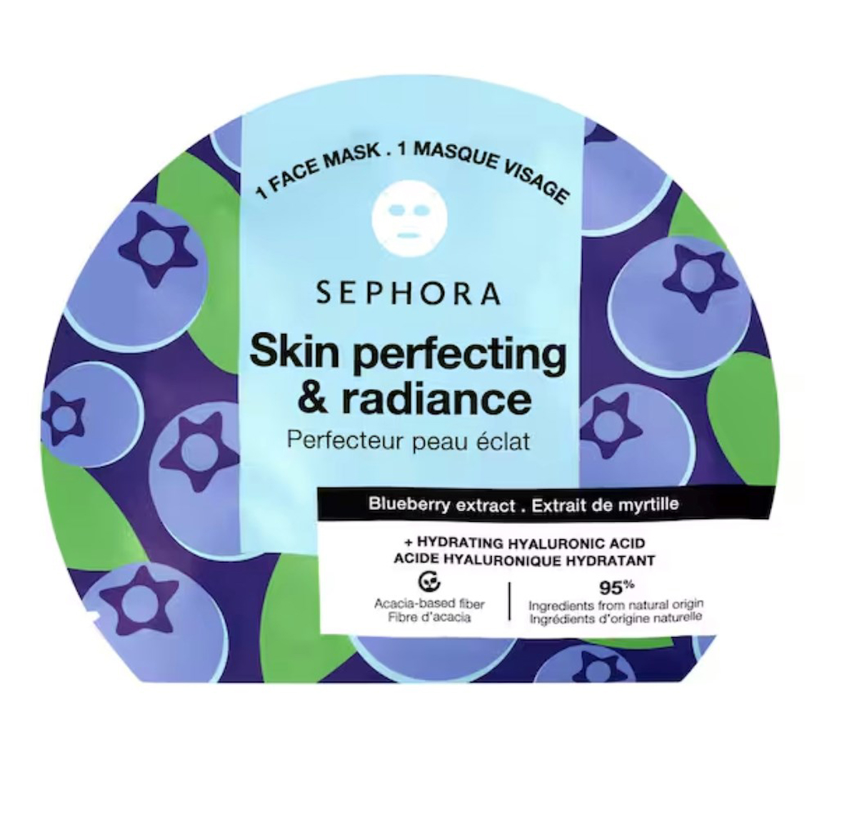 SEPHORA COLLECTION Fruit & Plant + Hyalurinc Acid Mask - Blueberry - Aydınlaştırıcı ve Mükemmelleşti