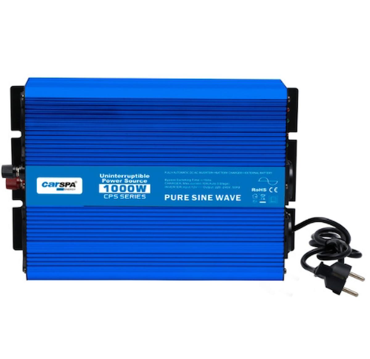 CARSPA 1000W UPS Tam Sinüs inverter 12V