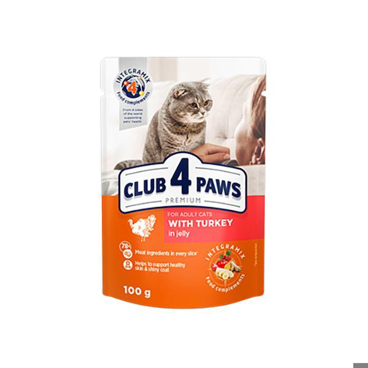 Club4Paws Hindi Etli Premium Pouch Kedi Maması 100 Gr (456-C6425)