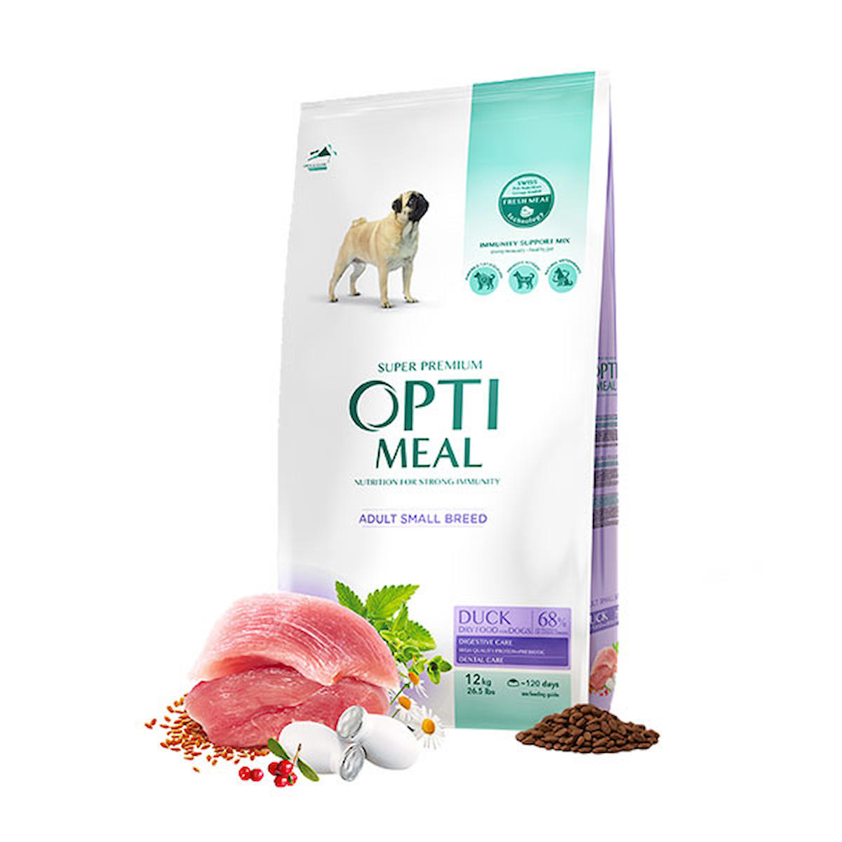 Optimeal Süper Premium Ördekli Küçük Irk Yetişkin Köpek Maması 12 Kg (459-D0552)