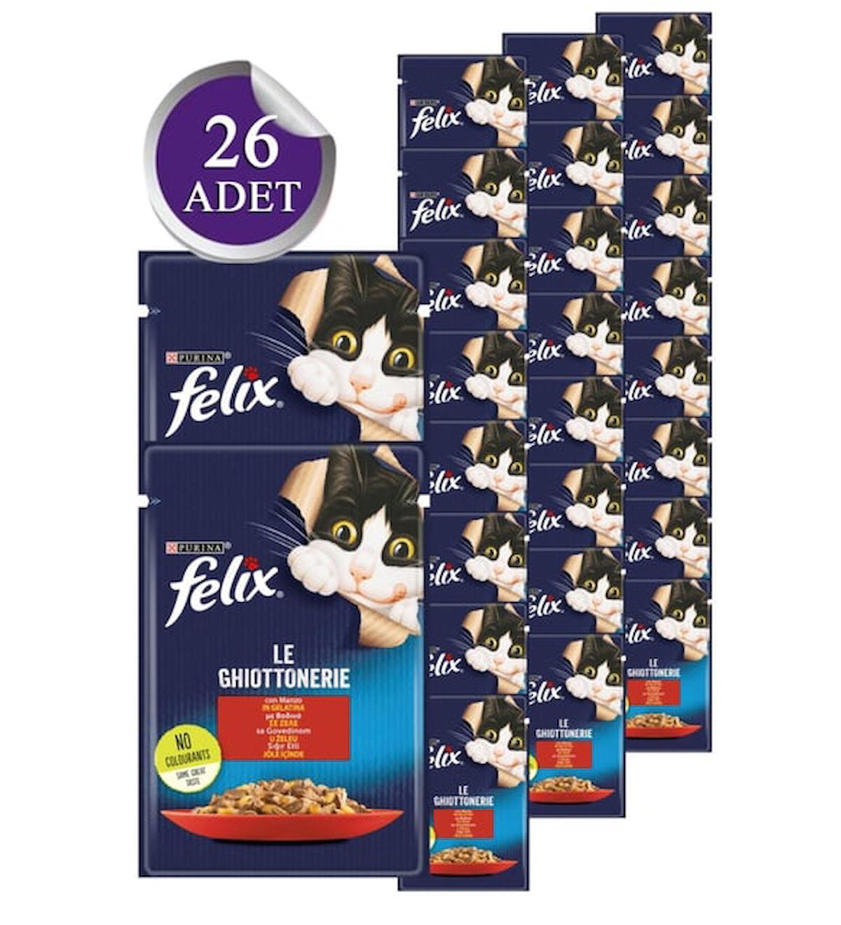 Felix Sensations Sığır Etli & Domatesli 26 X 85 Gr