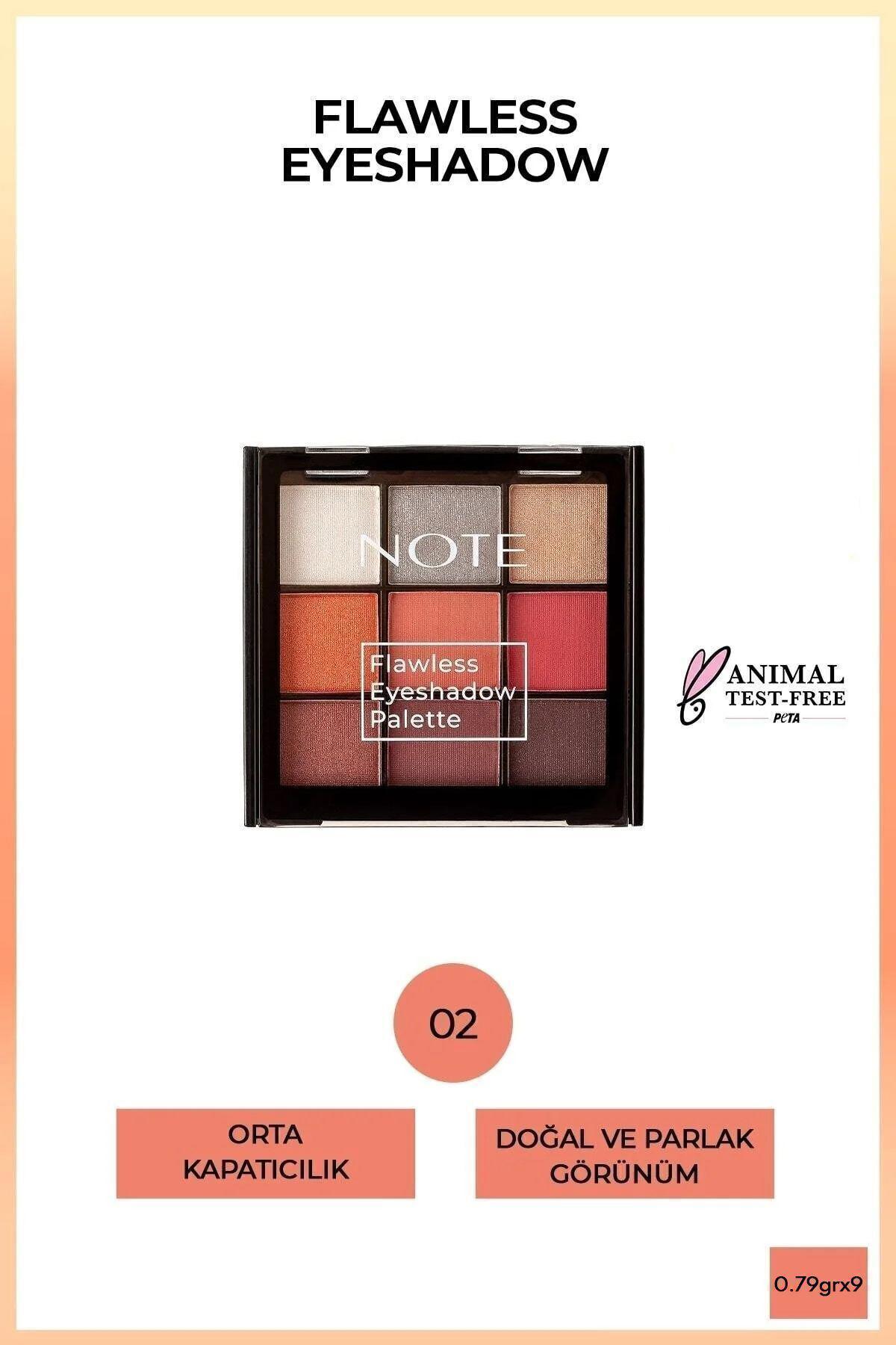 Flawless Eyeshadow Mat Ve Işıltılı Toz Göz Far Paleti - 02 Pastel Renkler