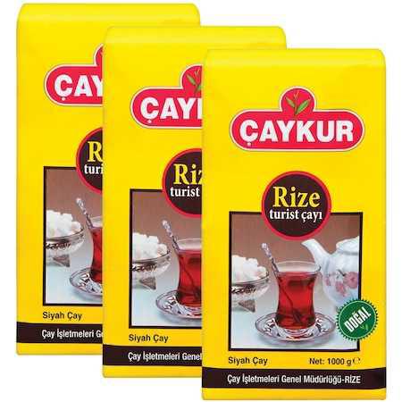 Çaykur Turist Dökme Siyah Çay 3x1000 gr 