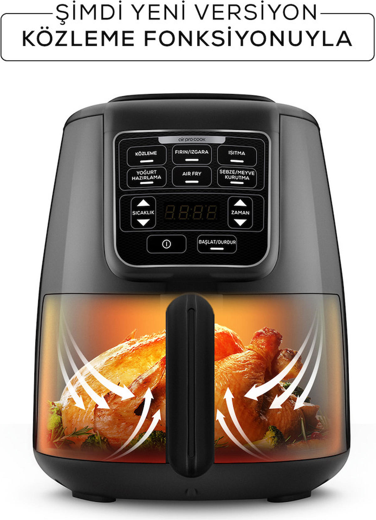 Karaca Air Pro Cook Köz XL Airfryer Black Shine 4L
