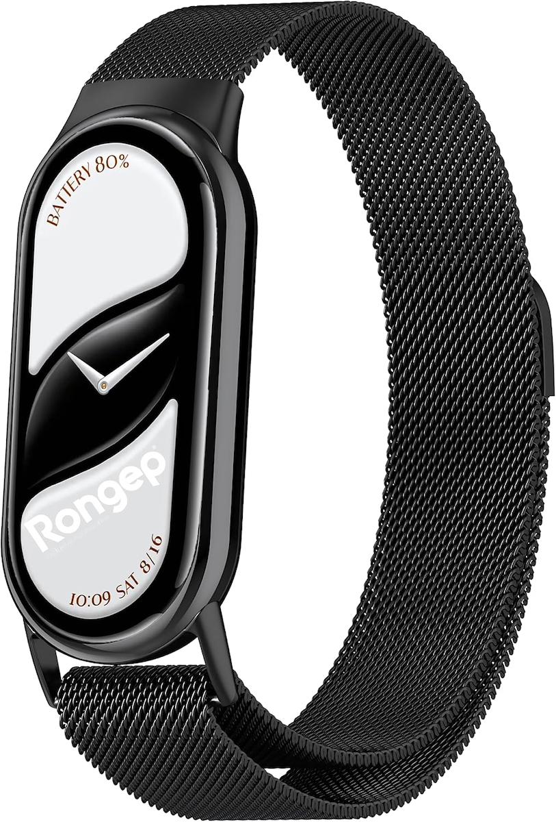 Xiaomi ile Uyumlu Mi Band 10/9/8 İçin Milano Loop Metal Hasırlı Kordon Manyetik Tasarımlı Terletmeyen Hafif Yapılı Bileğe Göre Ayarlanabilen Deformasyona Dayanıklı Paslanmaz Kayış