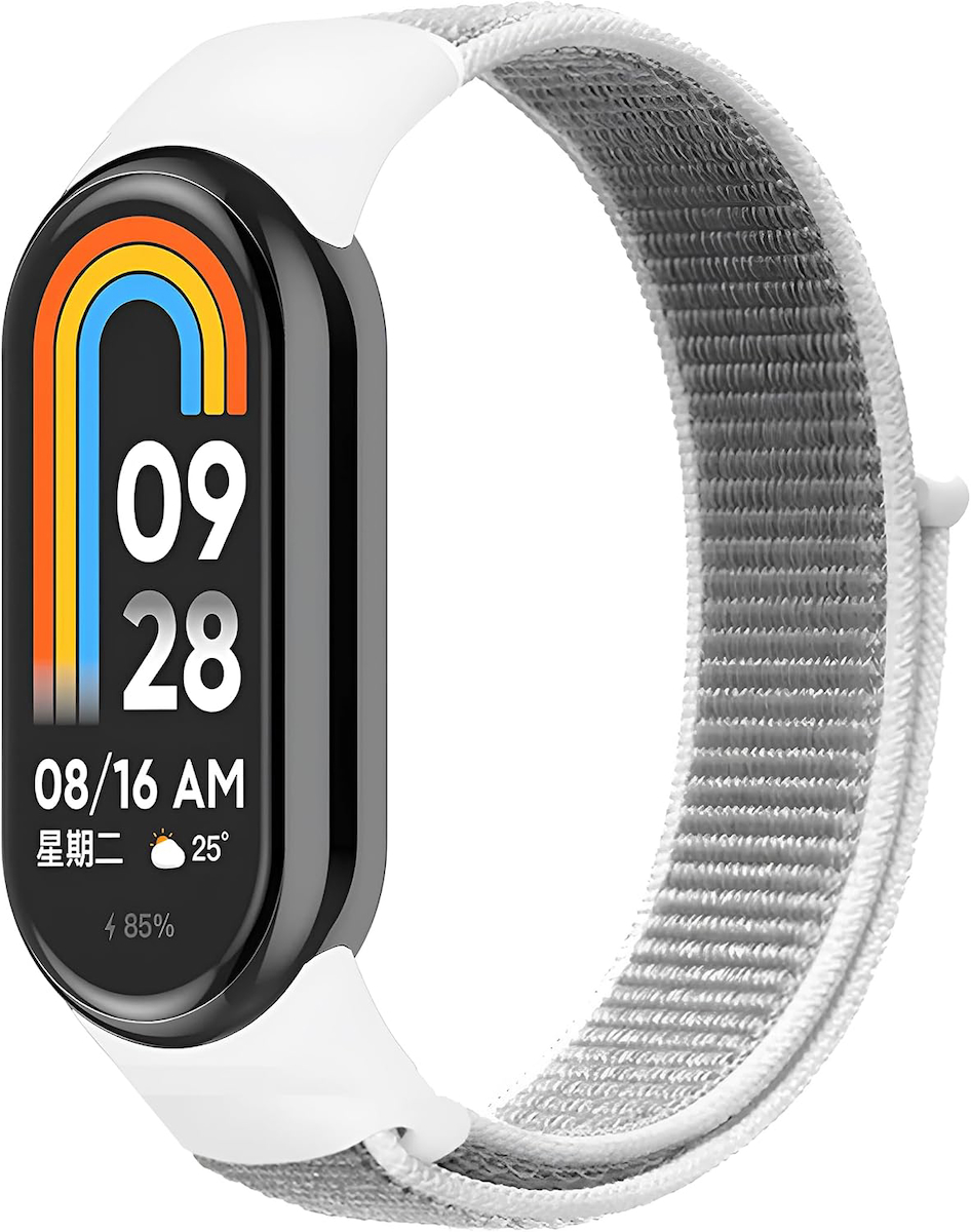 Xiaomi Mi Band 10/9/8 İle Uyumlu Hafif ve Bileği Rahatsız Etmeyen Bilek Ölçüsüne Göre Ayarlanabilen Cırt Cırtlı Tasarım Kaliteli Hasır Örme Kumaş Kordon