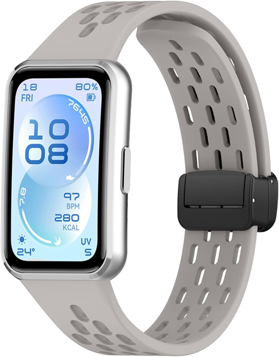 [Air Loop] Huawei Band 11/11 Pro ile Uyumlu Kordon Delikli Tasarım Manyetik Tokalı Huawei Band 11 Kordon Terletmeyen Yumuşak Silikonlu Nefes Alabilen Huawei Band 11 Pro Kordonu