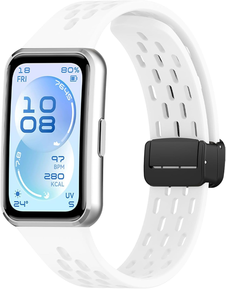 [Air Loop] Huawei Band 11/11 Pro ile Uyumlu Kordon Delikli Tasarım Manyetik Tokalı Huawei Band 11 Kordon Terletmeyen Yumuşak Silikonlu Nefes Alabilen Huawei Band 11 Pro Kordonu