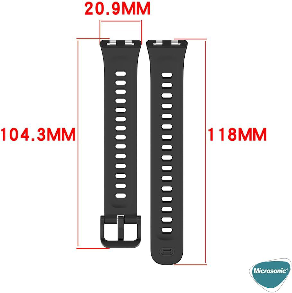 Huawei Band 11 için Kordon, Silicone Sport Band Siyah [Band 11 ile Uyumlu Kordon – Siyah]