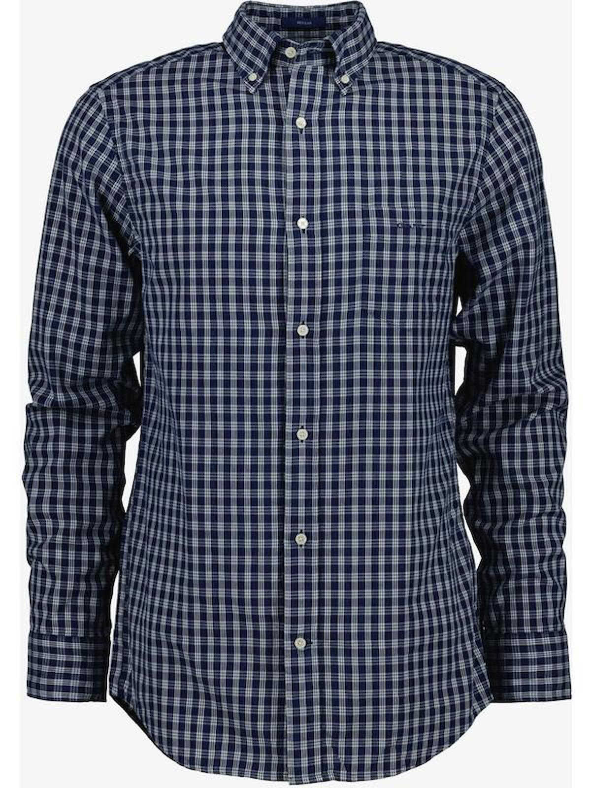 REG INDIGO MICRO CHECK SHIRT