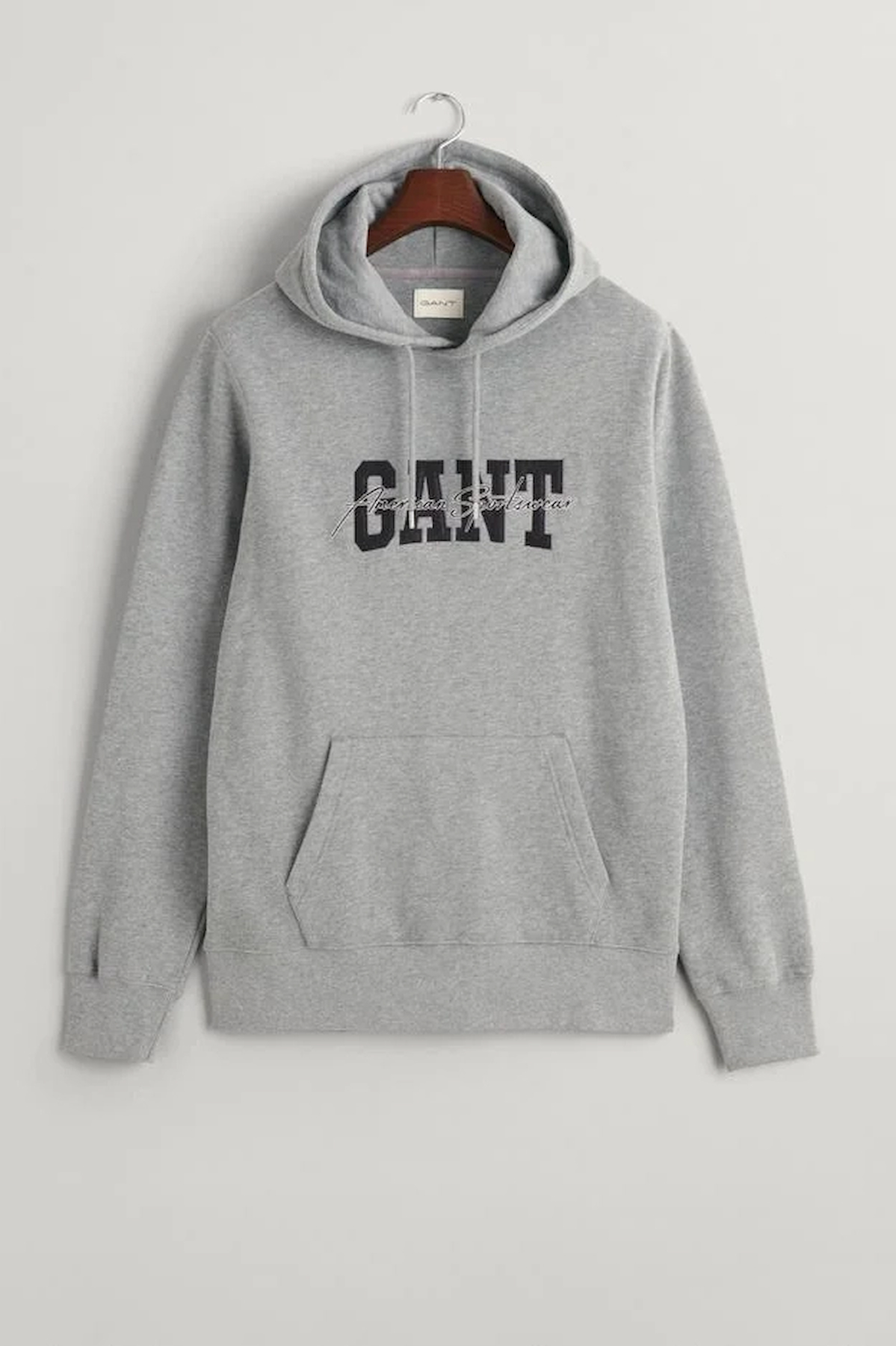 Erkek GANT Regular Fit Kapüşonlu Logolu Sweatshirt - Gri  | L