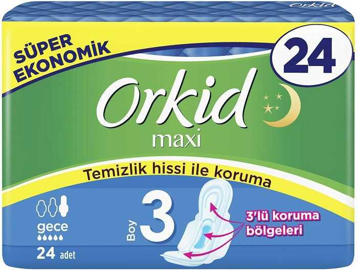 Orkid Maxi Gece 24 Adet Hijyenik Ped