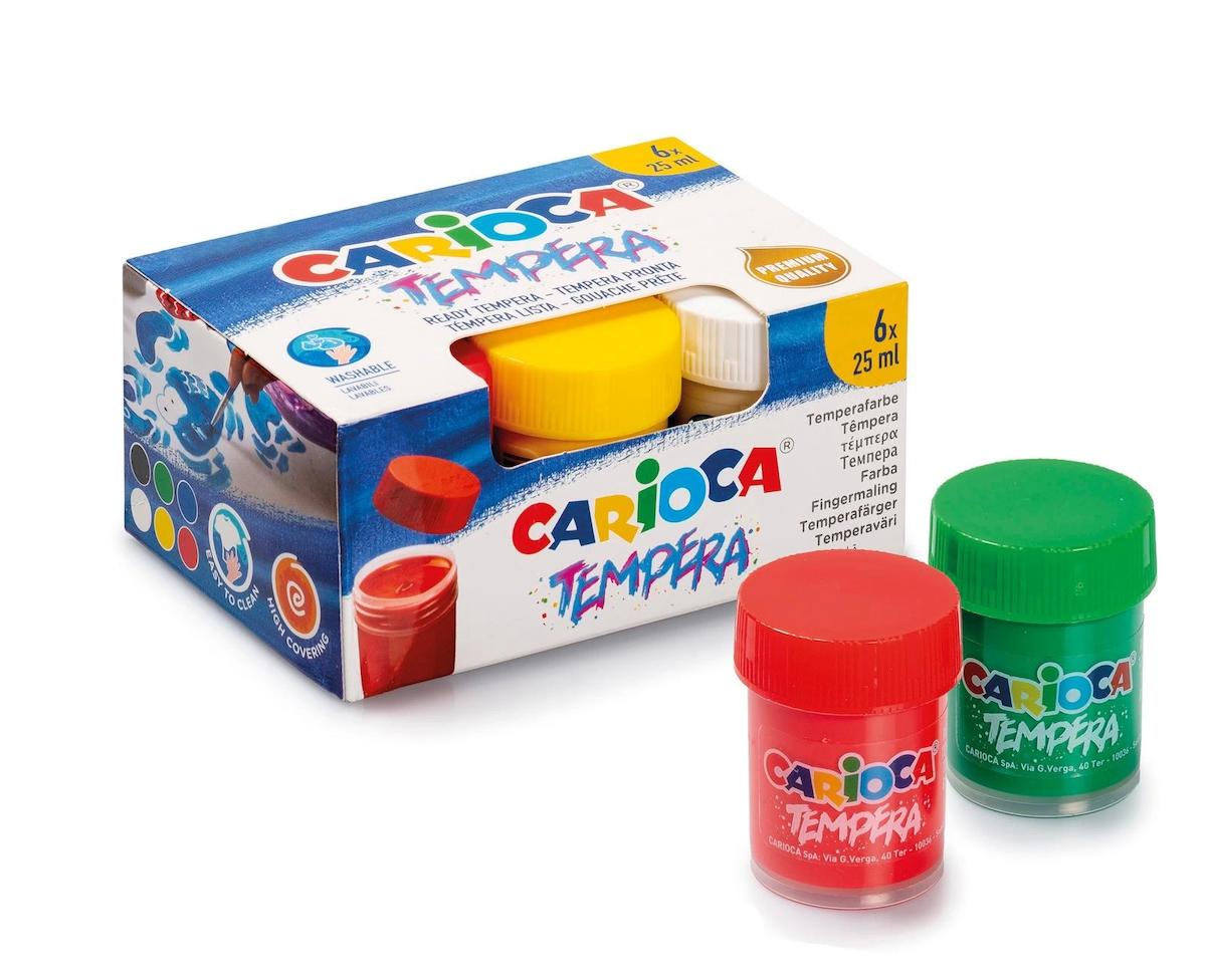 CARİOCA TEMPERA SULUBOYA SÜPER YIKANABİLİR 6*25 ML 6 RENK KARIŞIK