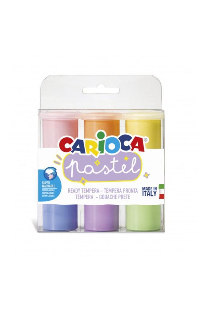 Carioca Tempera Suluboya Yıkanabilir Pastel Renk 6x25 ml