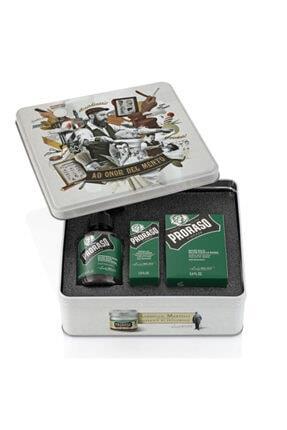 Proraso Beard Kit Okaliptus & Bergomat Metal Kutu Sakal Bakım Seti