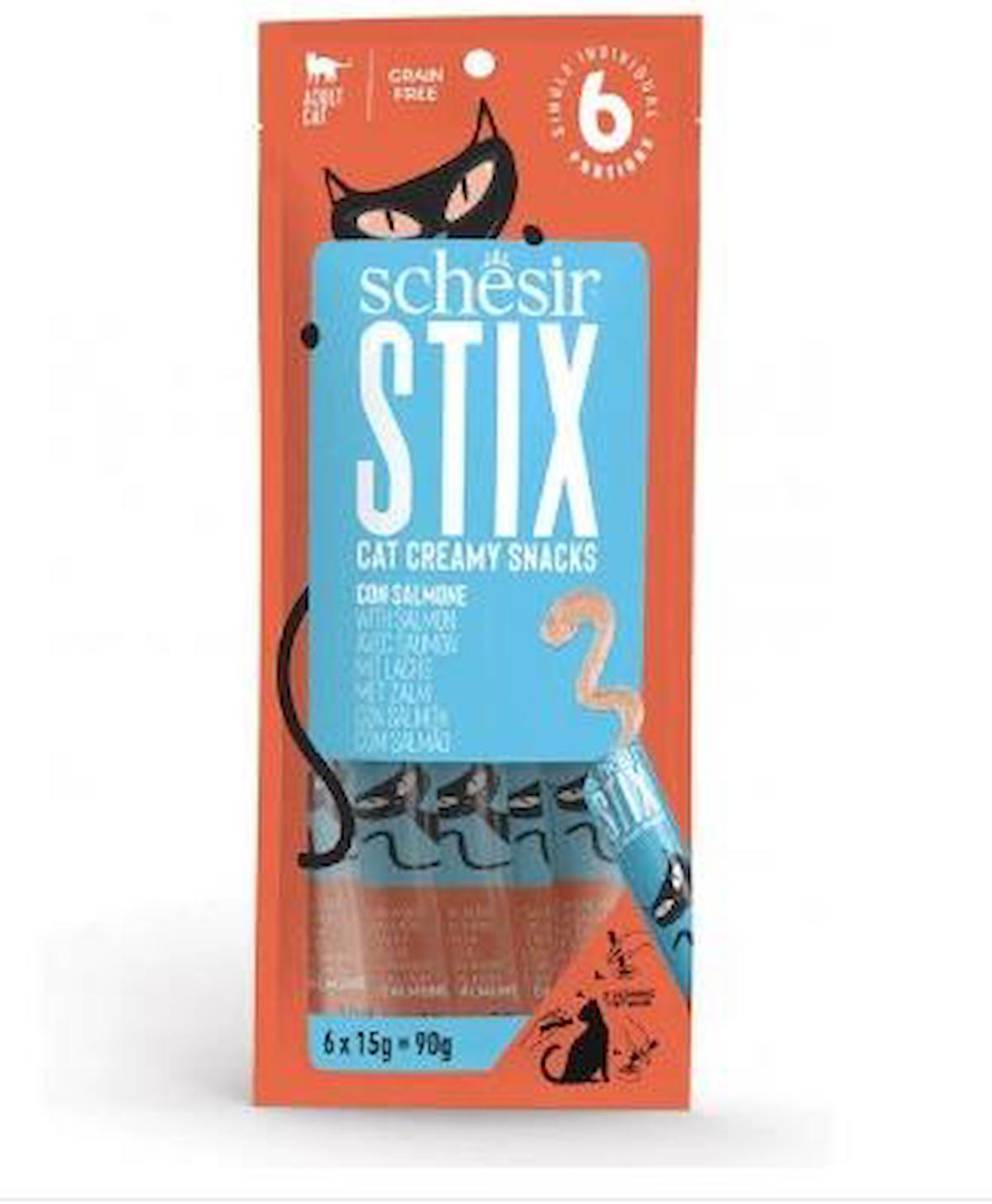 Schesir Stick Somonlu Kedi Ödülü 6 x 15 Gr 