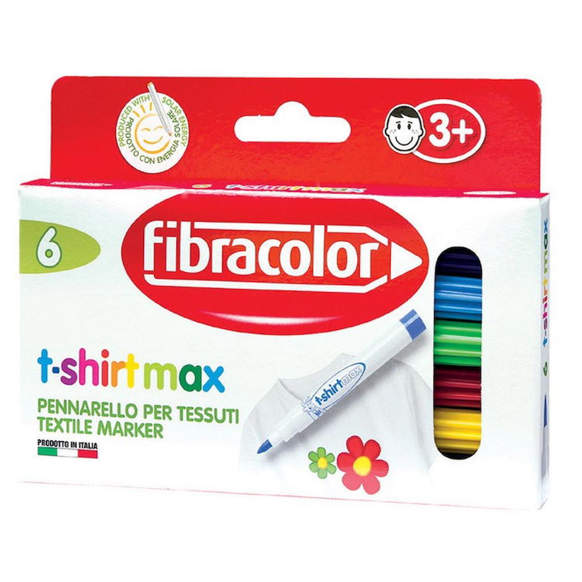 Fibracolor T-shirtmax Kalıcı Tekstil/Kumaş Kalemi 6 Renk