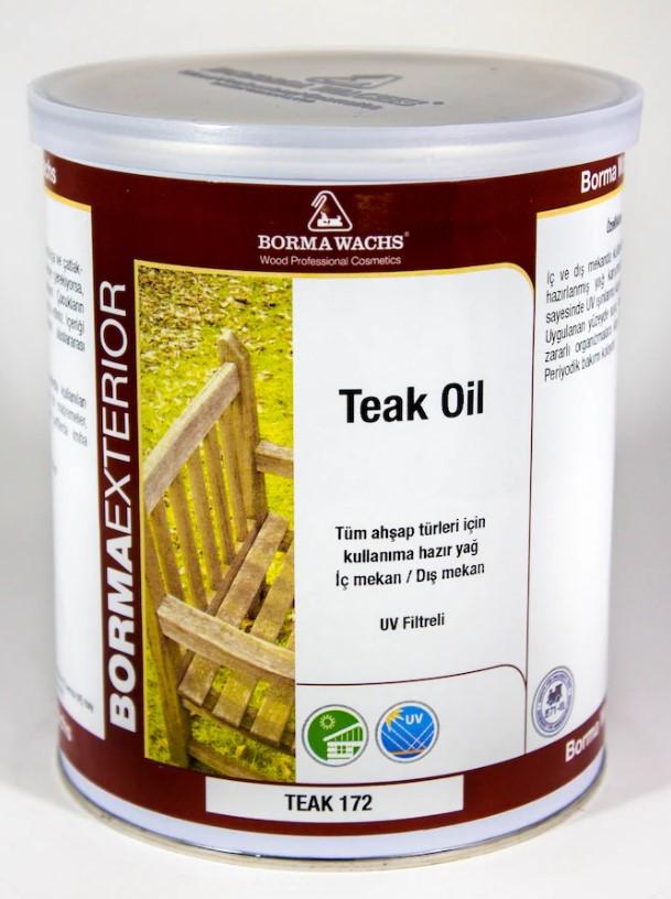 Borma Wachs Teak Oil (Ahşap Yüzey Yagı)  1Lt