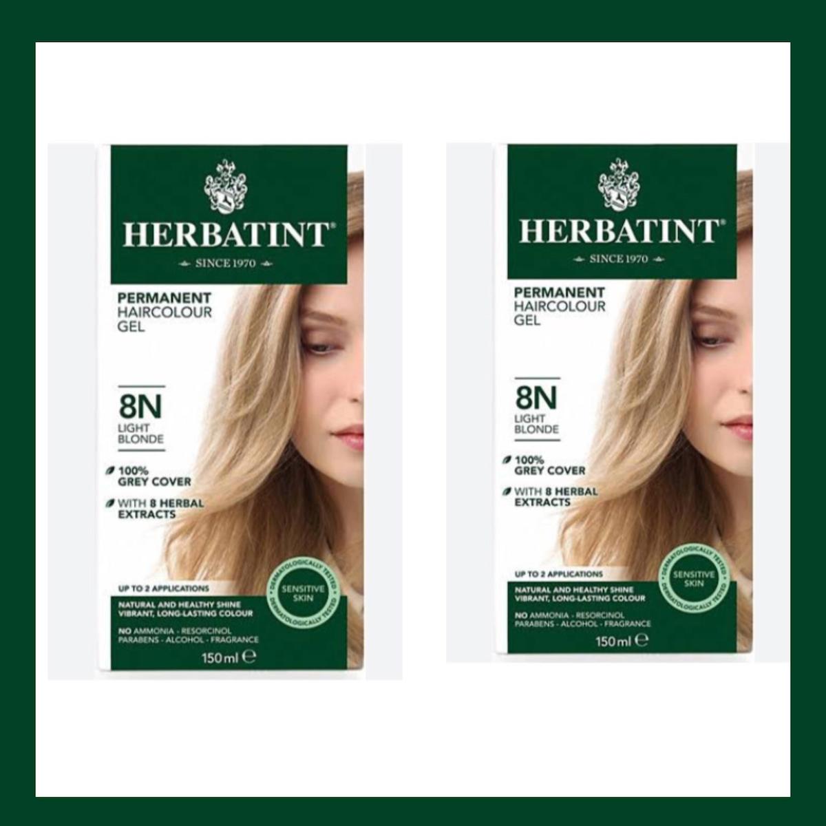 Herbatint 8N Blond Clair Açık Kumral Saç Boyası 150ml.X2 Lİ