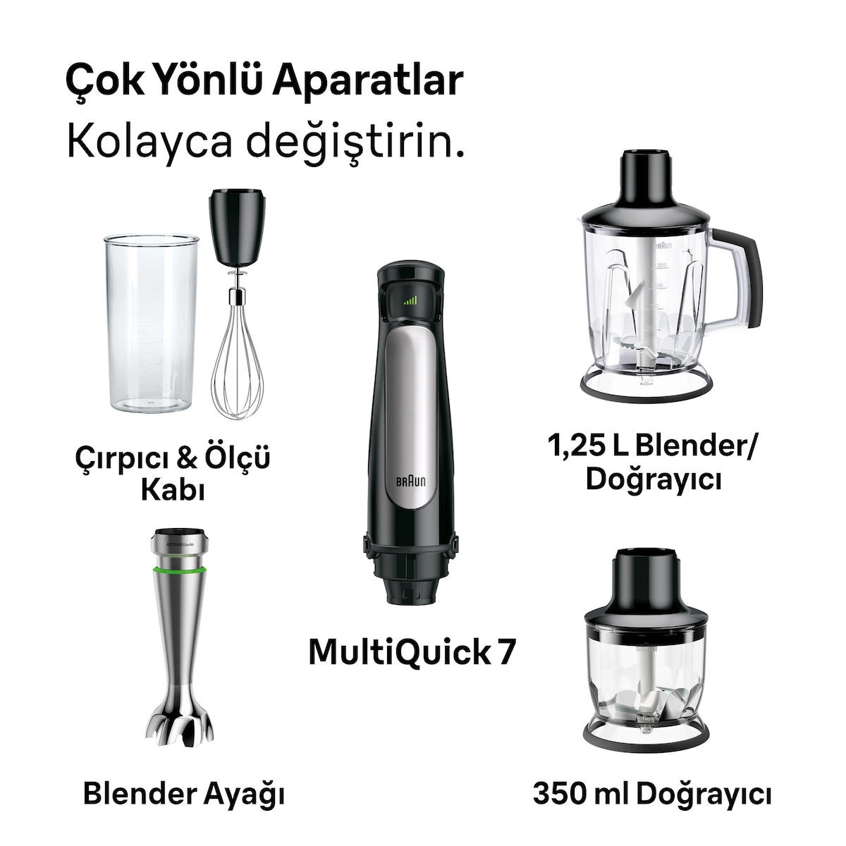 Braun MQ7045X MultiQuick 7 Blender Seti