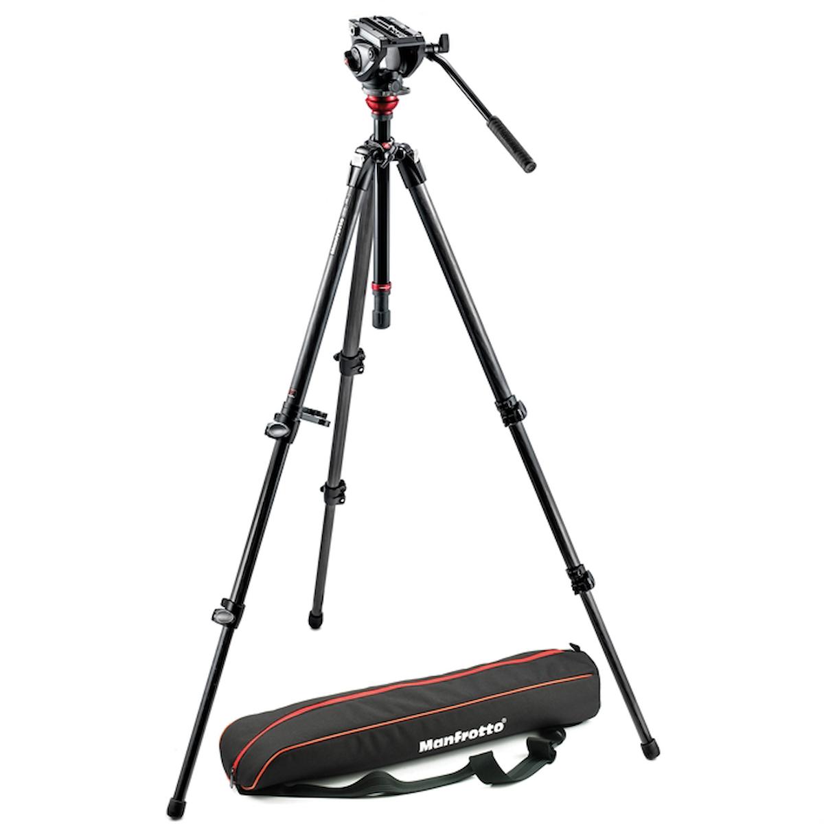 Manfrotto MVH500AH, 755CX3 Carbon Fiber Video Tripod - Çantalı