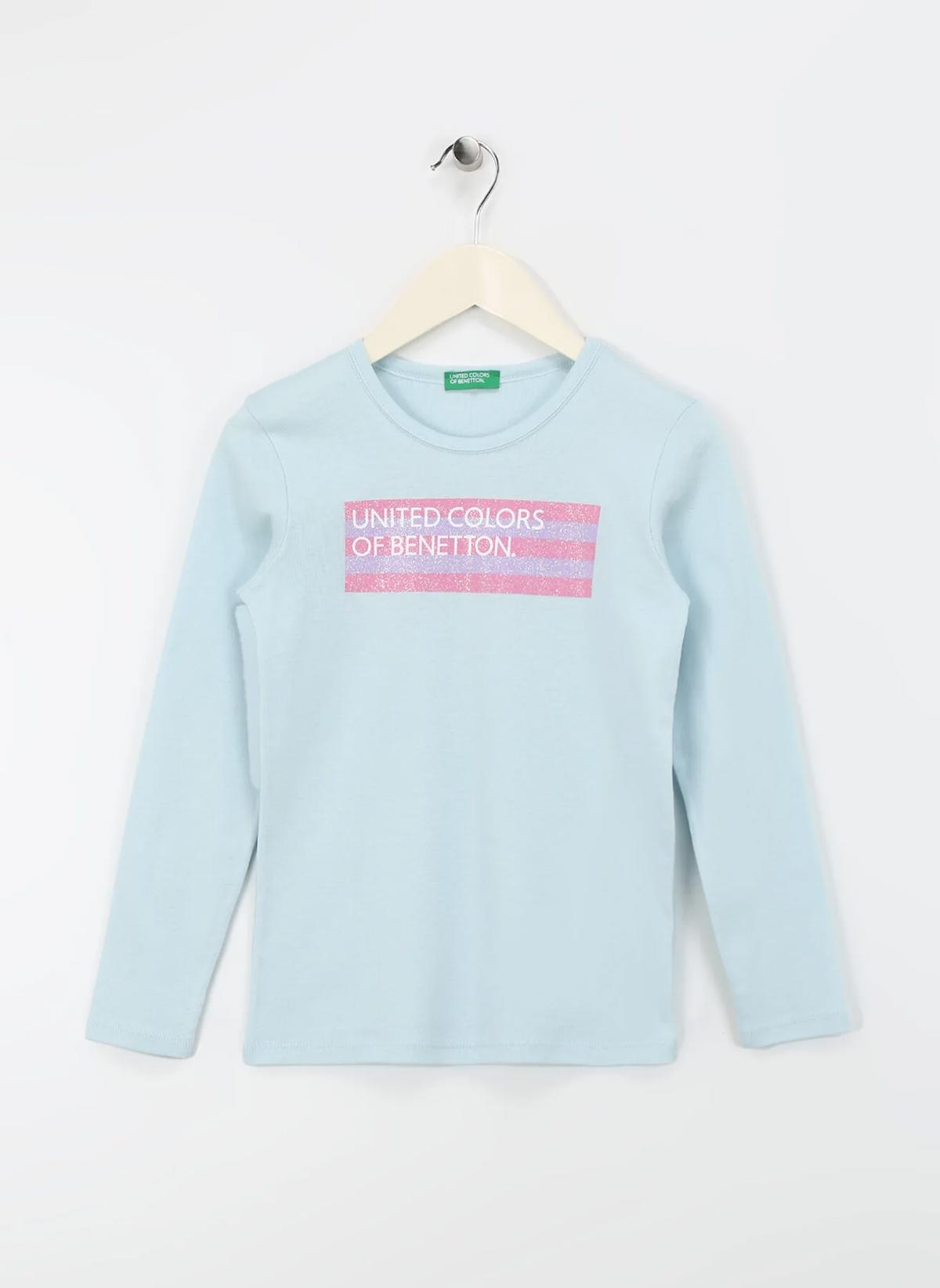 Benetton Su Yeşili Kız Çocuk T-Shirt 3I9WC10HA