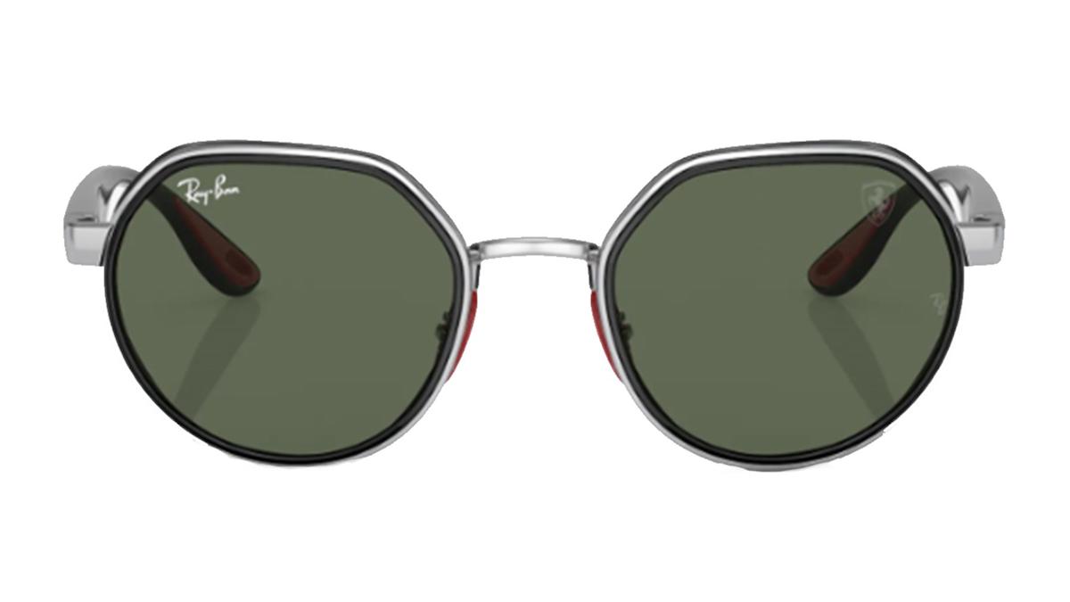 RAY-BAN FERRARI 3703M F00771 51 Erkek GÜMÜŞ Yuvarlak Çerçeve Güneş