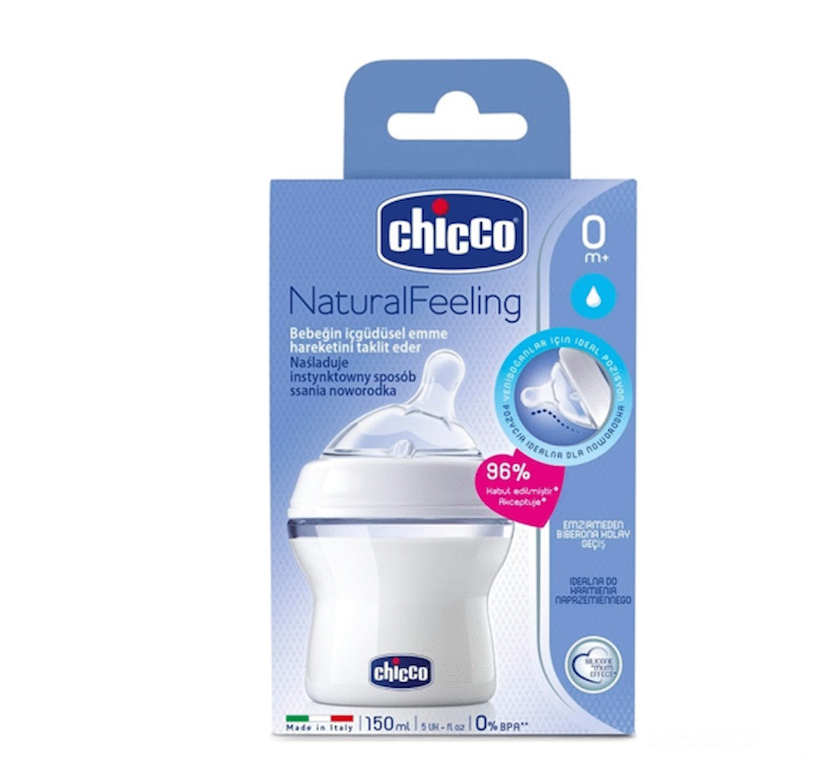 Chicco Natural Feeling Biberon 0m+ 150 ml